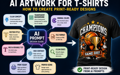 AI Artwork for T-Shirts: How to Create Print-Ready Designs